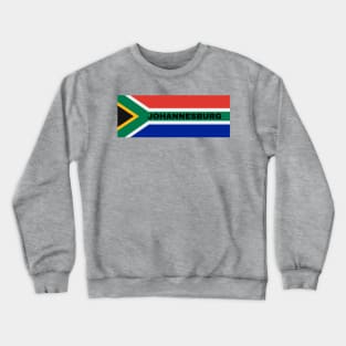 Johannesburg City in South African Flag Crewneck Sweatshirt